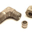 Used Lot of 5 Eaton 7405x4x4 WeatherHead Ermeto Male Elbow, 1/4" NPT - 1/4" Flareless