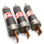 Used Lot of 3 Bussmann FRS-R125 Time Delay Fuse, Rating: 125A 600VAC, Class RK5