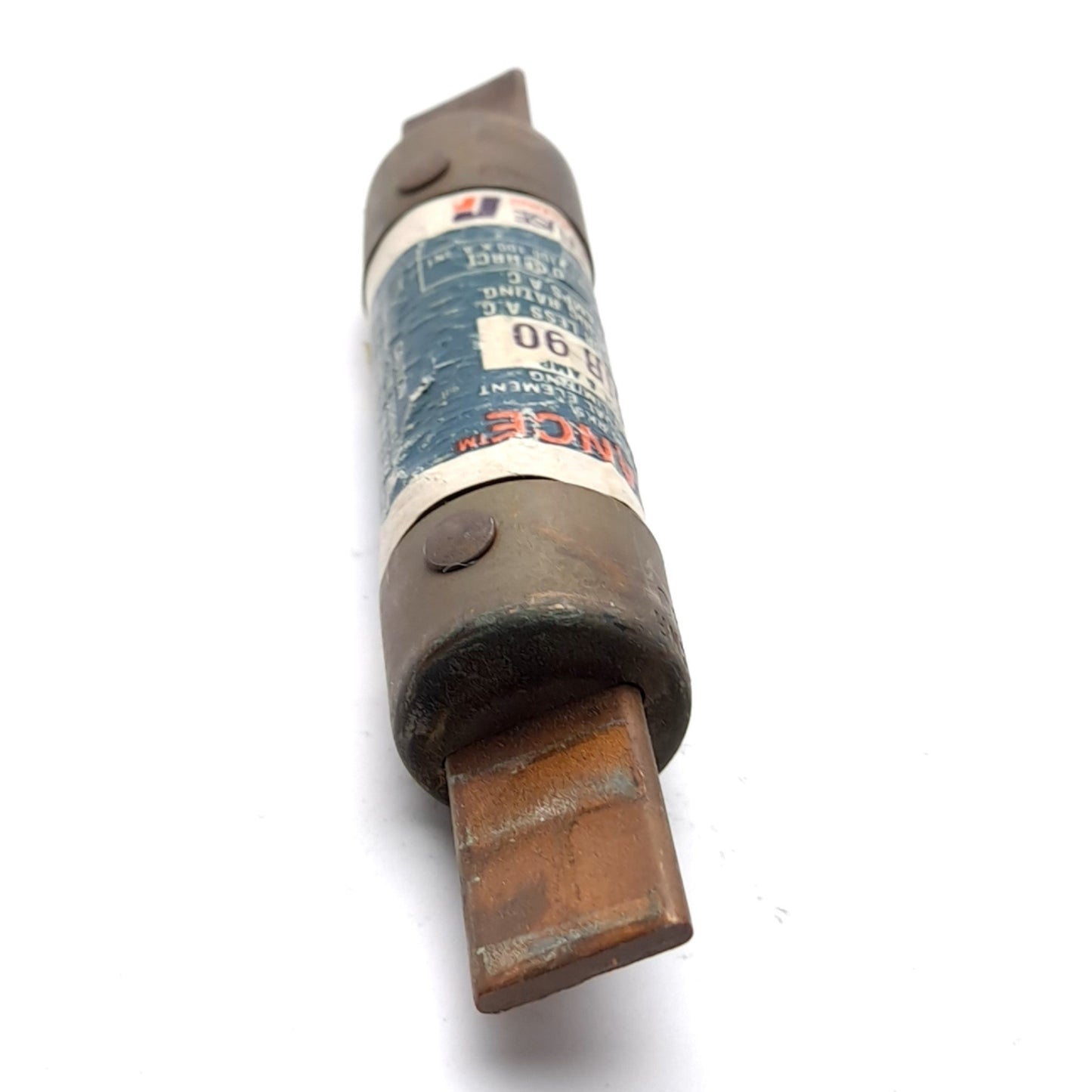 Used Lot of 2 Reliance ECNR 90 Time Delay Fuse, Rating: 90A 250VAC, Class RK5