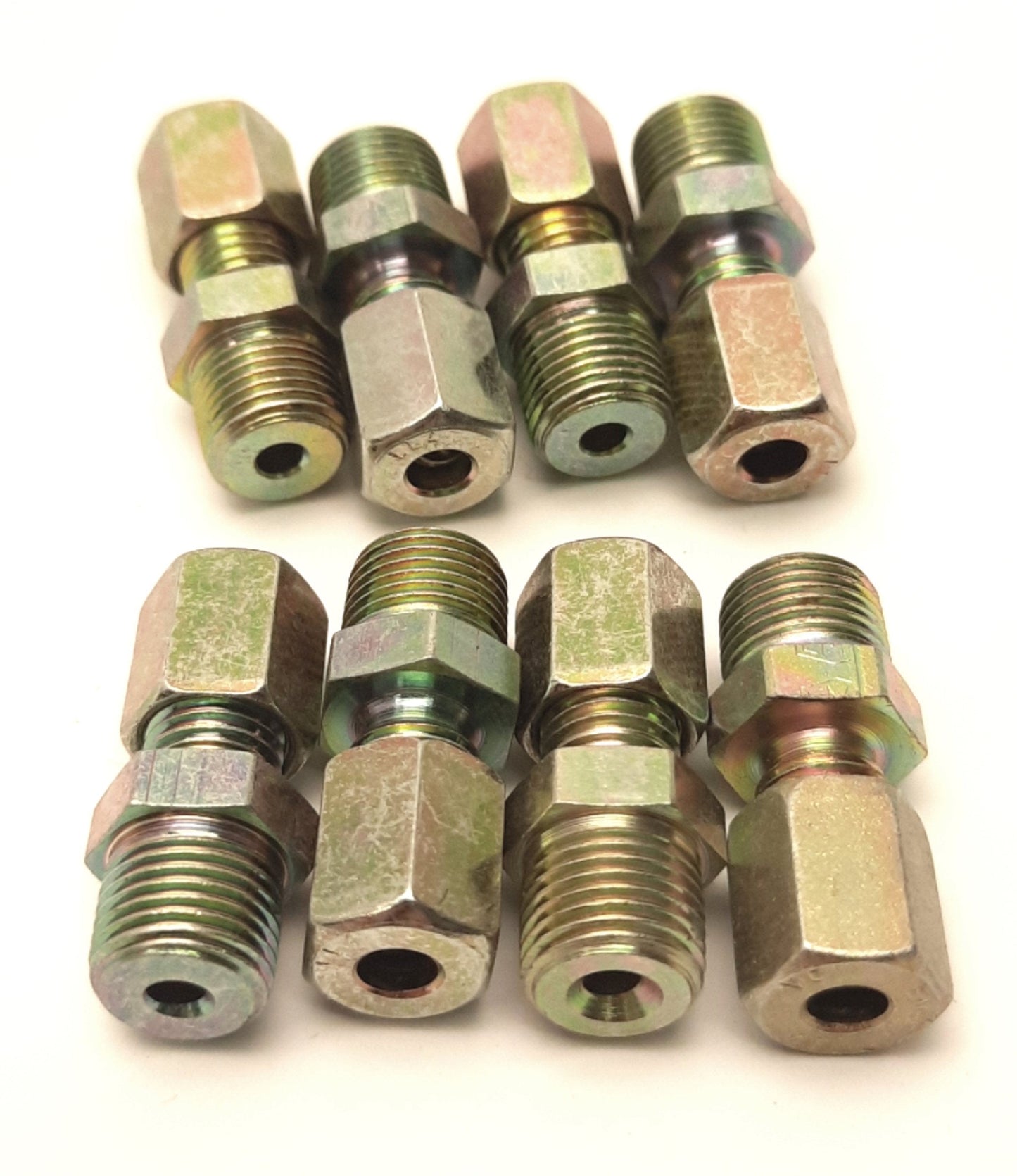 Used Lot of 8 Eaton 7205x3 Weatherhead Male Connector 1/8" NPT to 3/16" Flareless