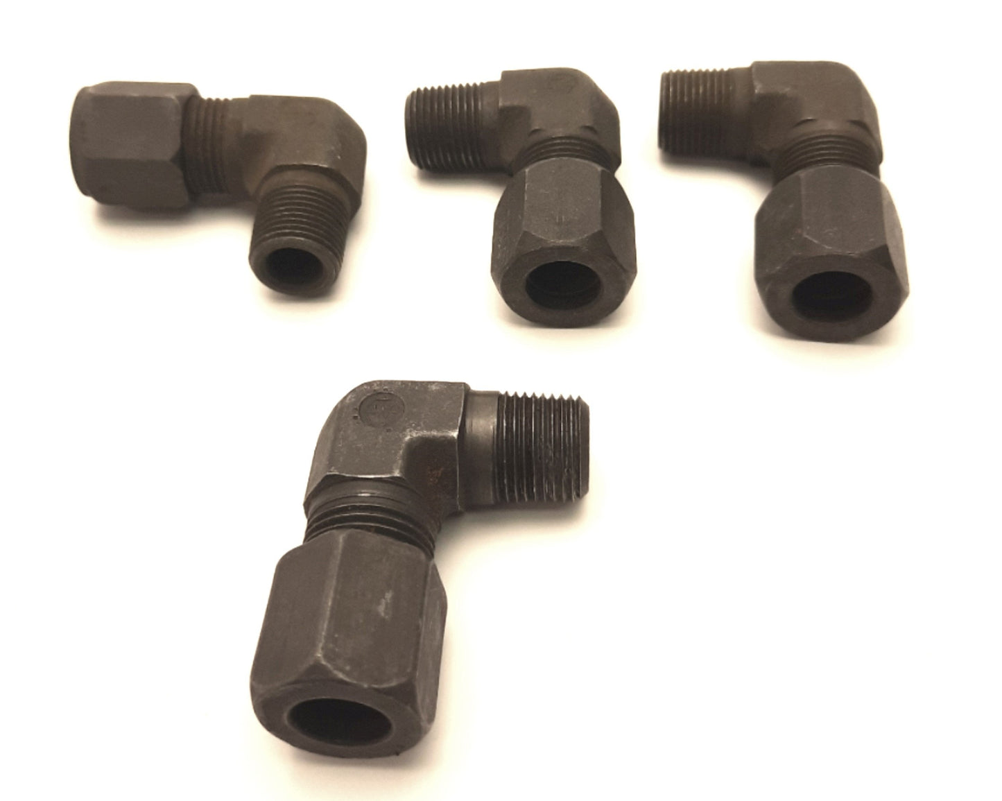 Used Lot of 4 Eaton 7405x8 Weatherhead-Ermeto 90° Elbow 3/8" Pipe to 1/2" Flareless
