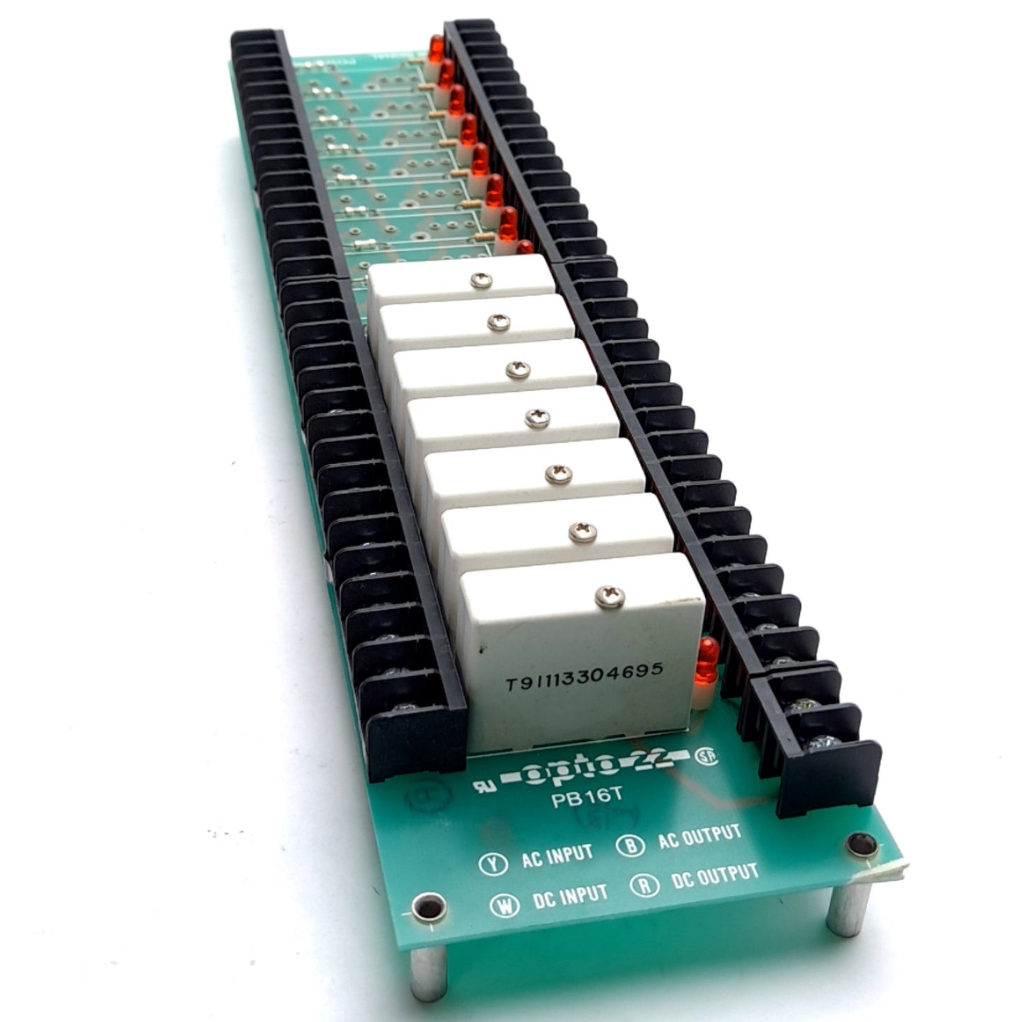 Used OPTO 22 PB16 Relay Circuit Board With Relays I/O, 16 Channel 32 Pin, Status LED