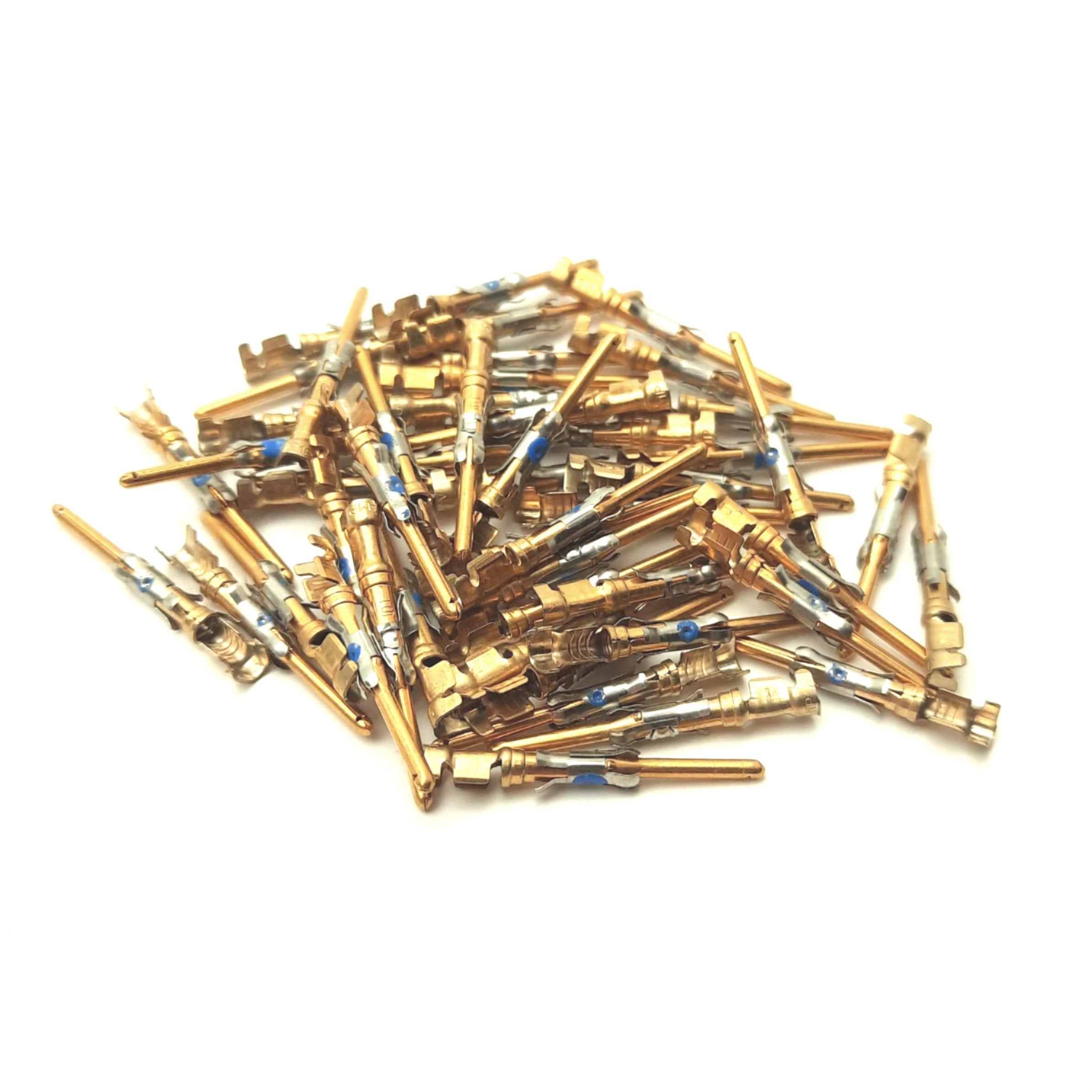 Multimate Fitting Lot of 50 Amphenol 1-66099-4 Multimate III+ Connector Pin, Male, 16-18 ...