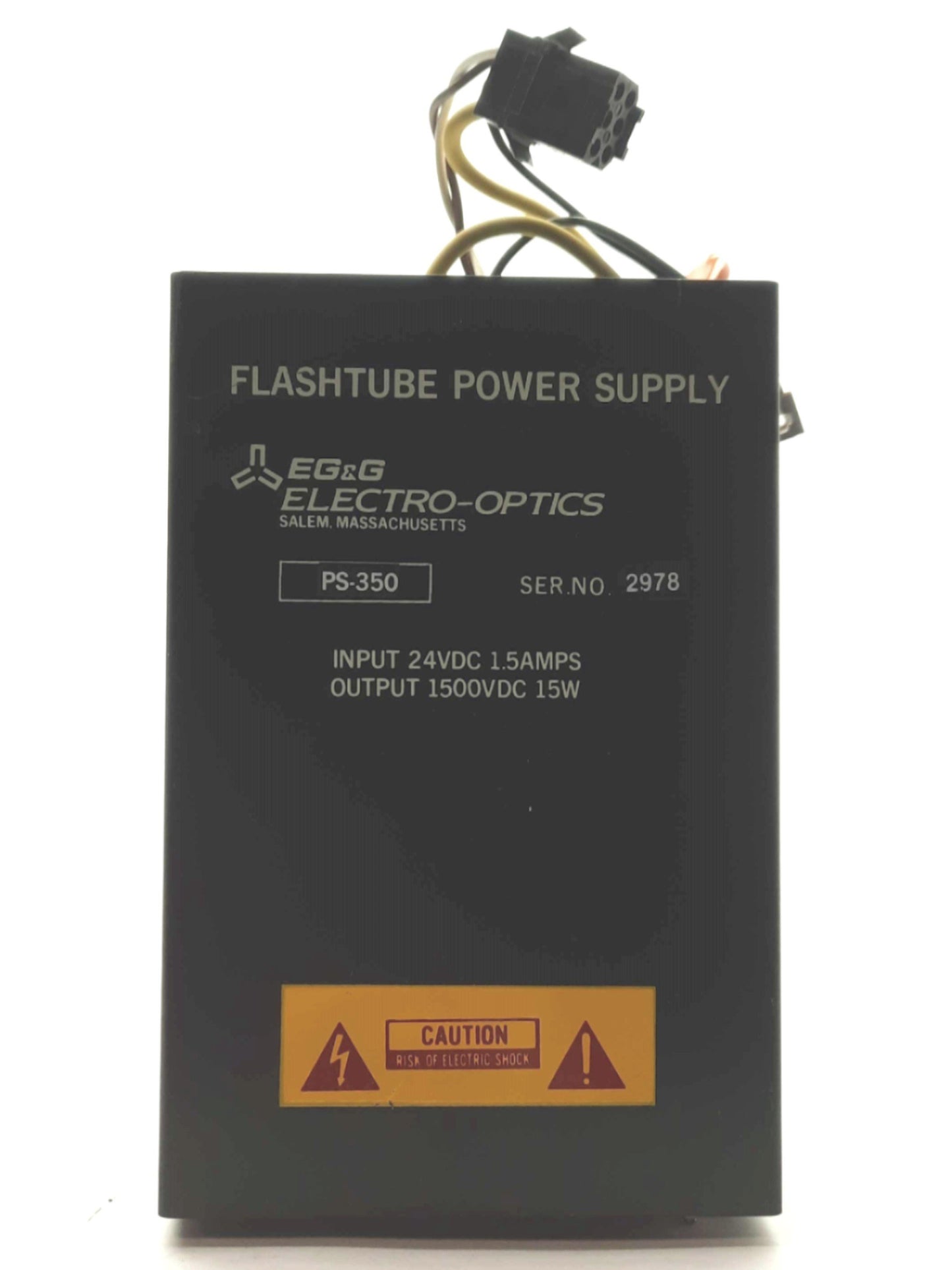 Used EG&G PS-350 Flashtube Power Supply, 24VDC 1.5A to 1500VDC 15W