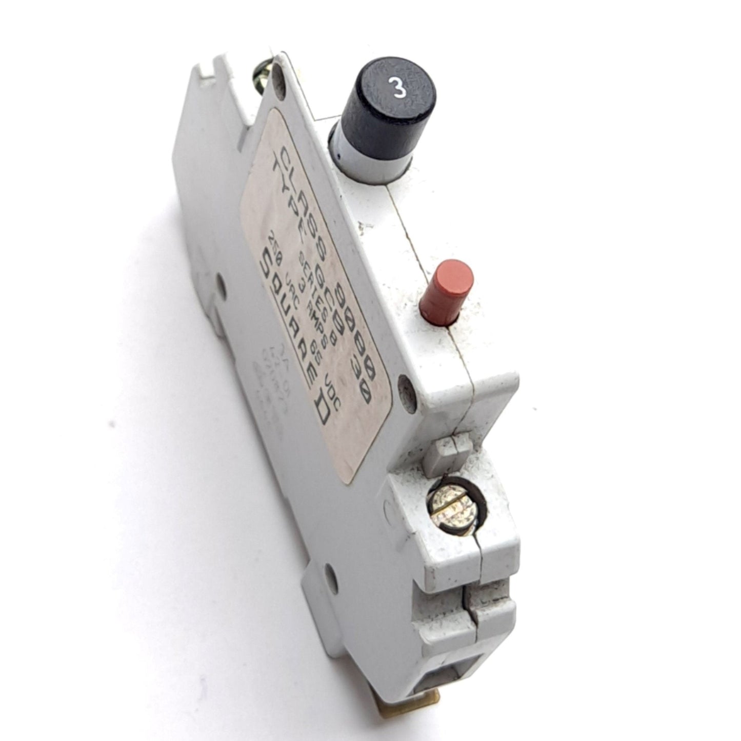 Used Square D Class 9080 GCB30, Circuit Breaker Series B, 3A 250VAC, 65v DC