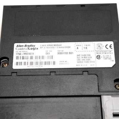 Used Allen Bradley 1756-M02AE/A D01 ControlLogix 2-Axis Servo Module, 5VDC / 24VDC