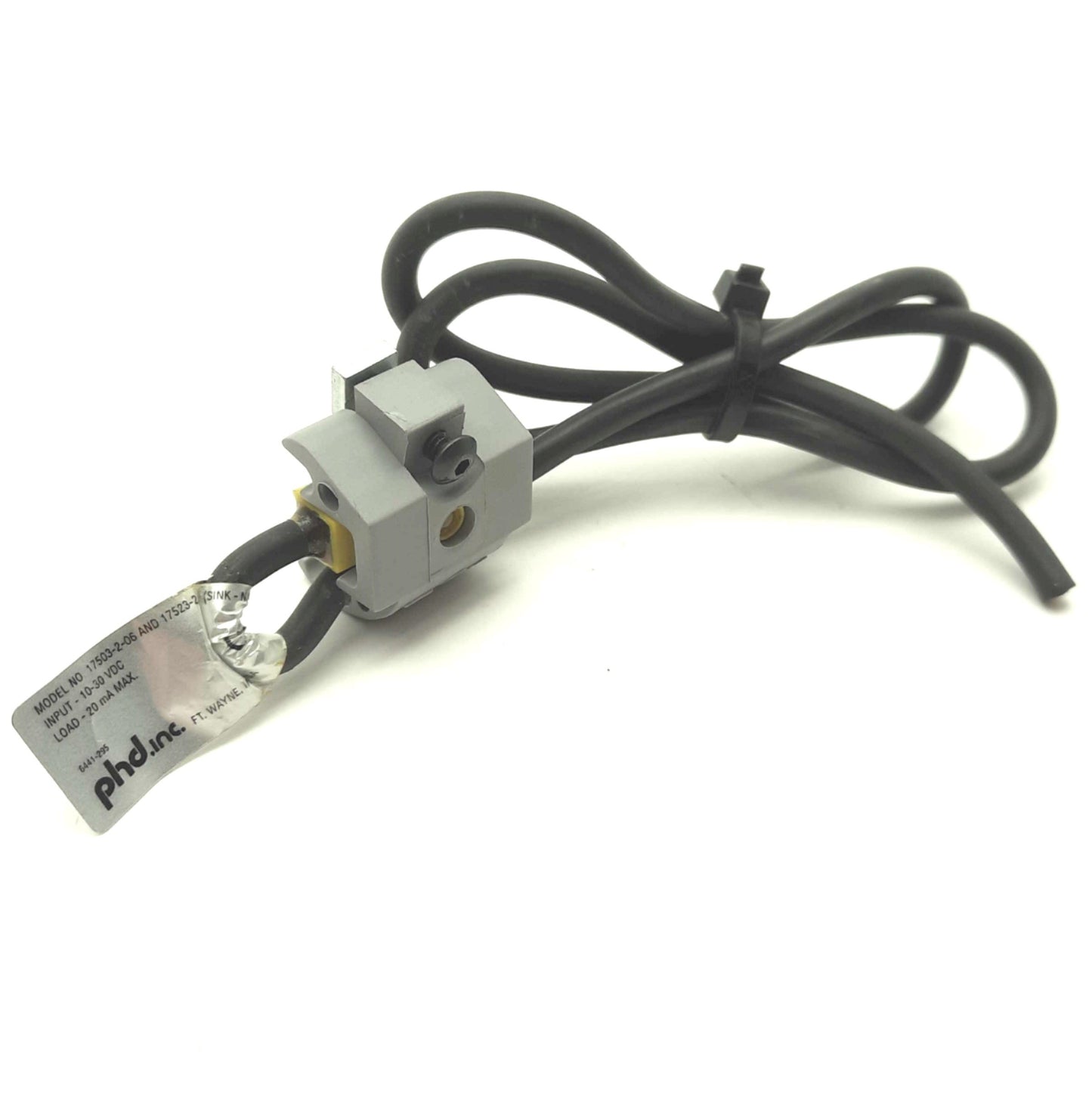 Used phd 17503-2 Proximity Switch, NPN Sink 10-30VDC 20mA, 3-Wire, 18" Cable w/Mount