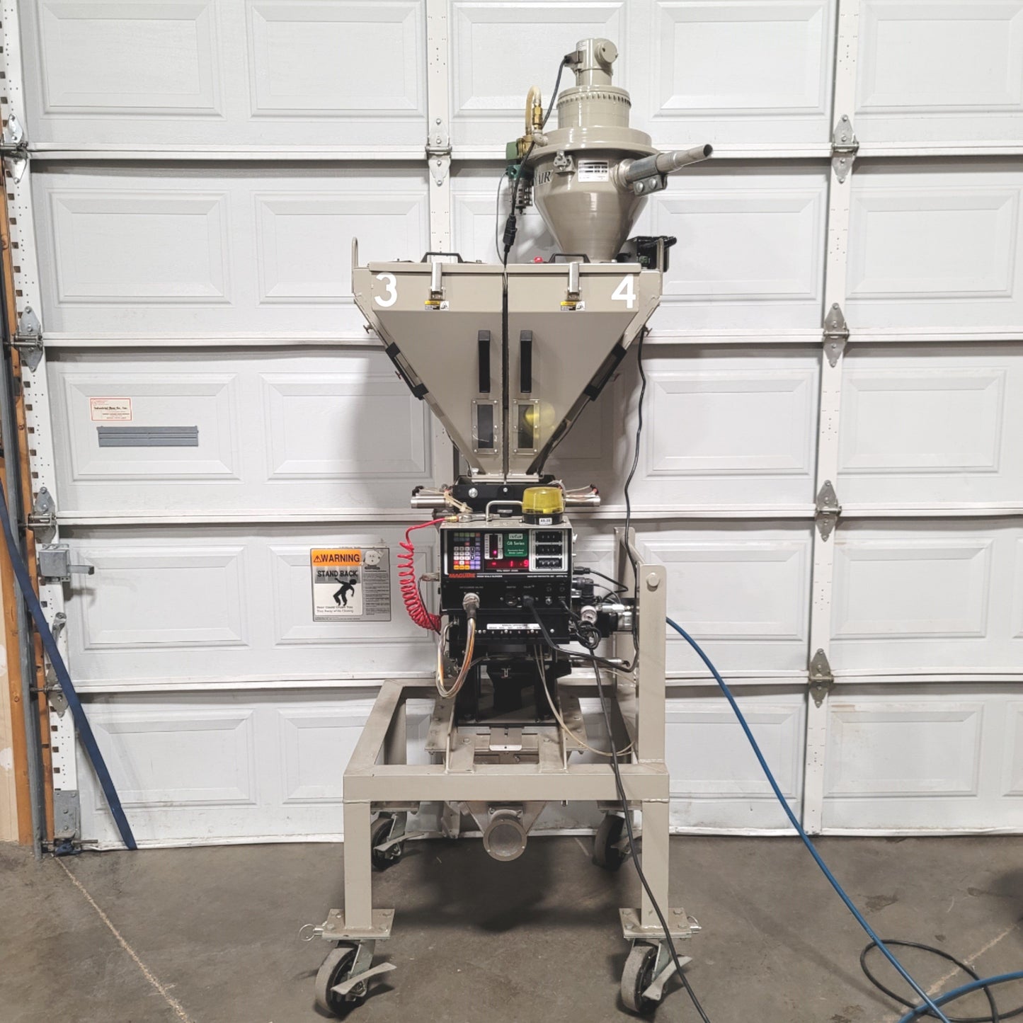 Used Conair Maguire GB/WSB 140 4-Hopper Weigh Scale Blender With Conair Loader 115VAC