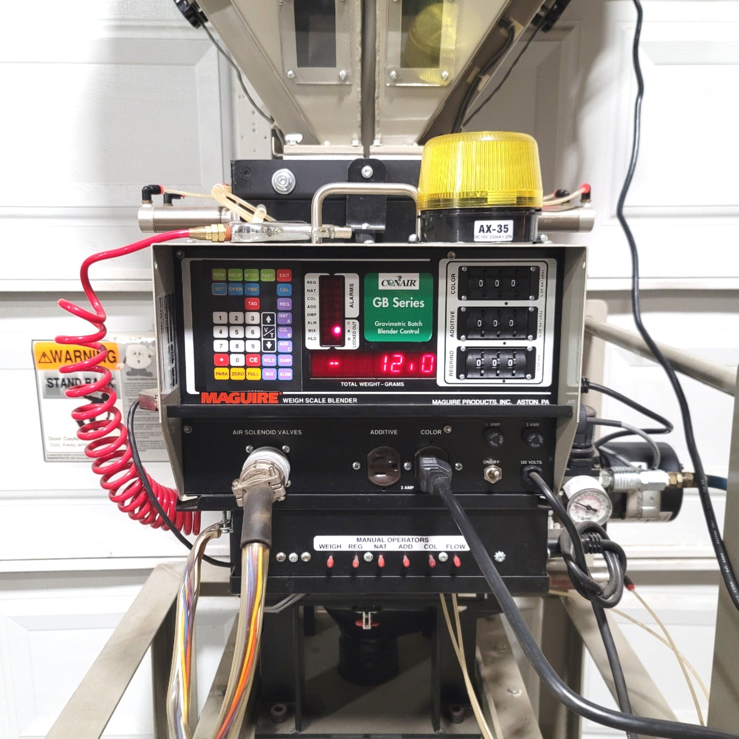 Used Conair Maguire GB/WSB 140 4-Hopper Weigh Scale Blender With Conair Loader 115VAC