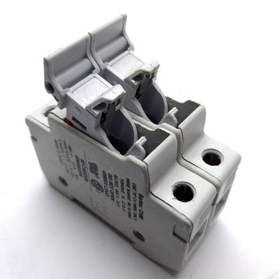 Used Bussmann CHM2DI Fuse Holder, Two-Poles, 10x38, 600V 30A, Class CC, DIN Rail