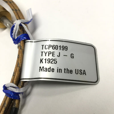 New – Open box Tempco TCP60199 Compression Fitting Thermocouple, Type J, Ø3/16" x 4", 6ft Leads