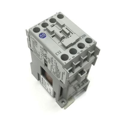 Used Allen Bradley 100-C12DJ200 Contactor, 24VDC Coil, 4-Pole, 2NO-2NC, 25A 600VAC