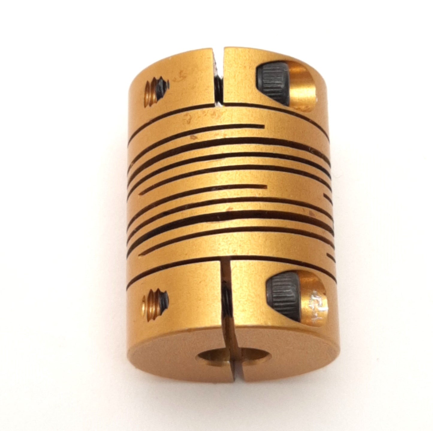 Used Lovejoy ADB 4-1/4x1/4 Aluminum Flexible Coupling 1/4" Bore, 3/4" OD, 1" Length