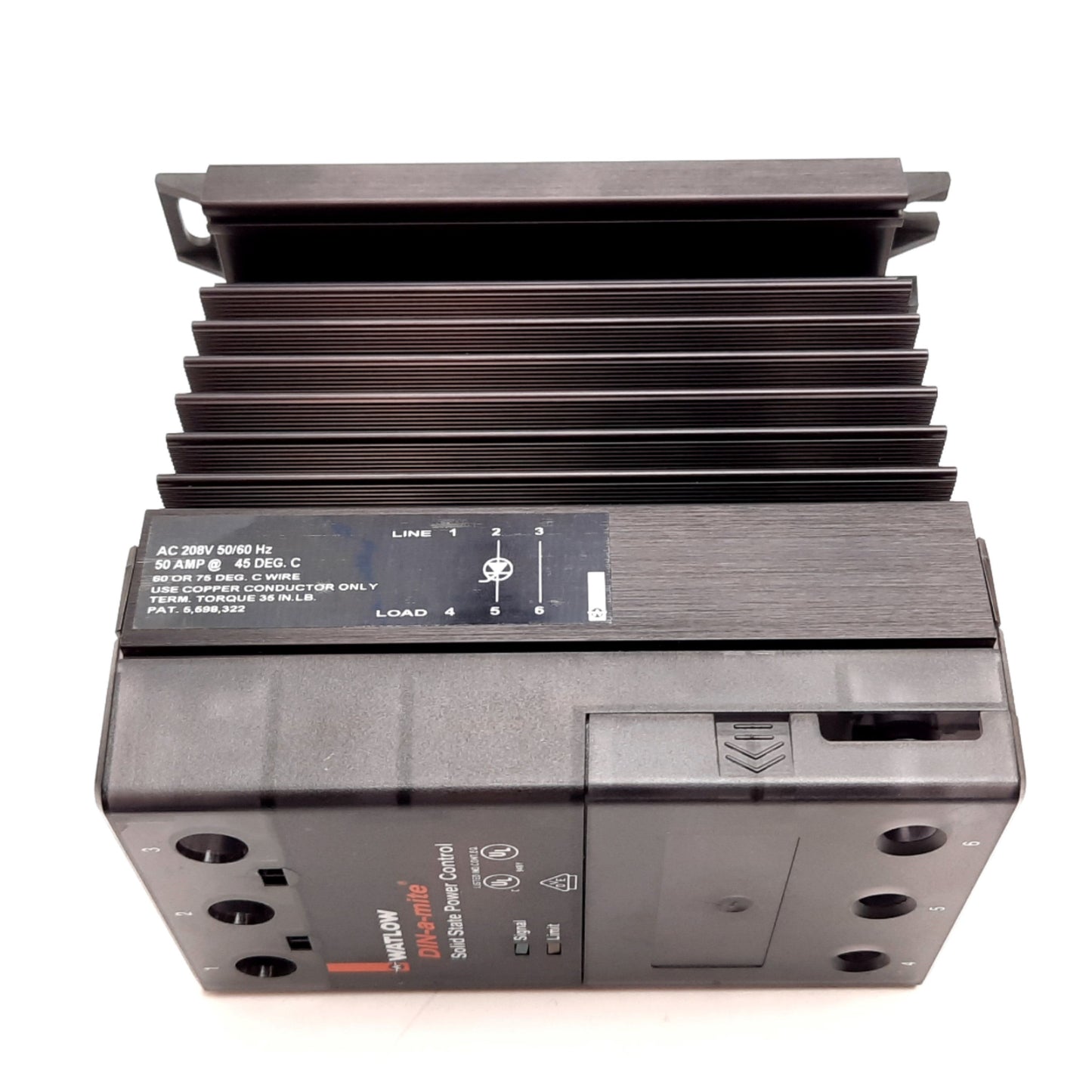 Used Watlow DC1L-5020-F000 DIN-a-mite Solid State Power Control, 208VAC, 50A