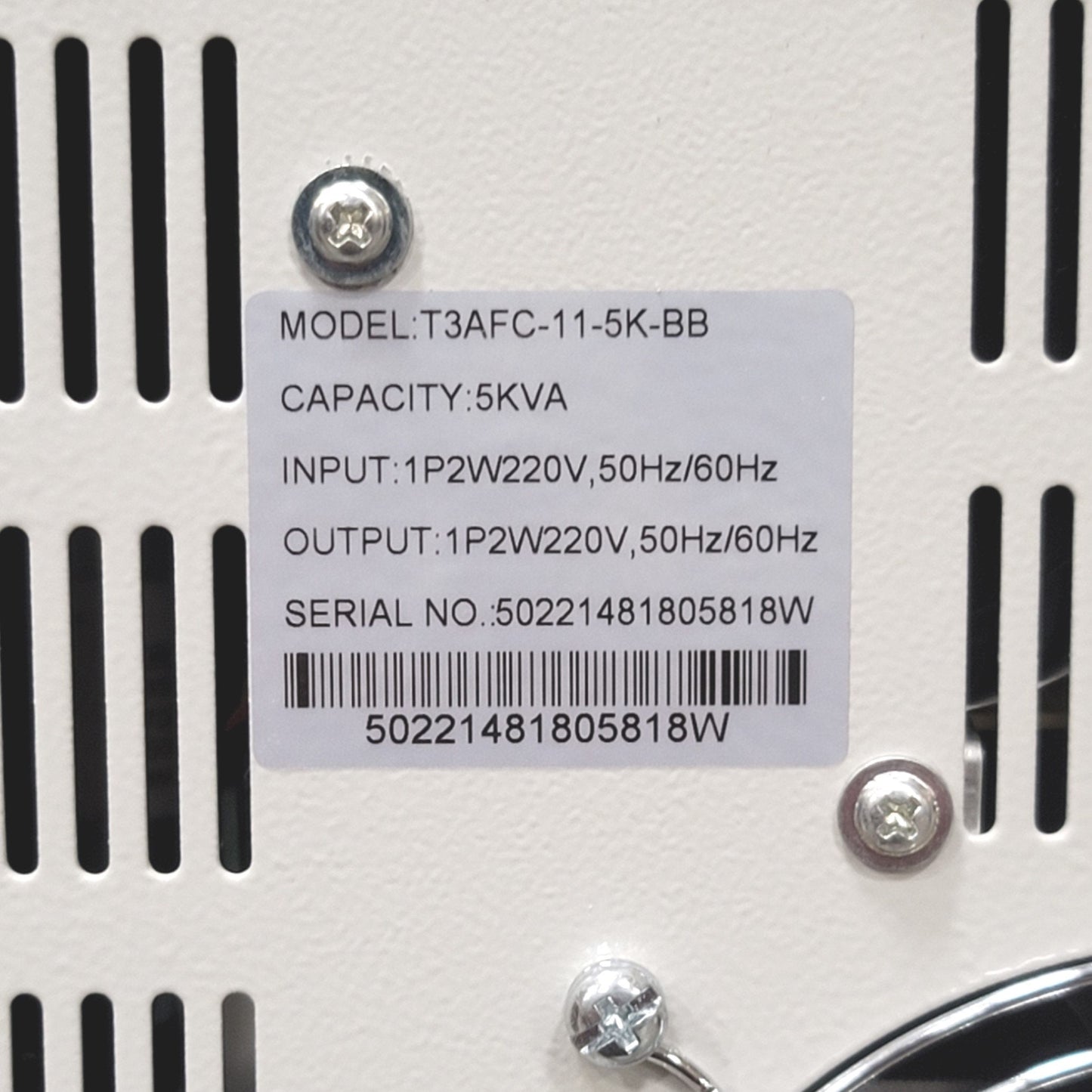 Used Georator T3AFC-11-5K-BB Single Phase Frequency Converter 5kVA, 220VAC, 50/60Hz