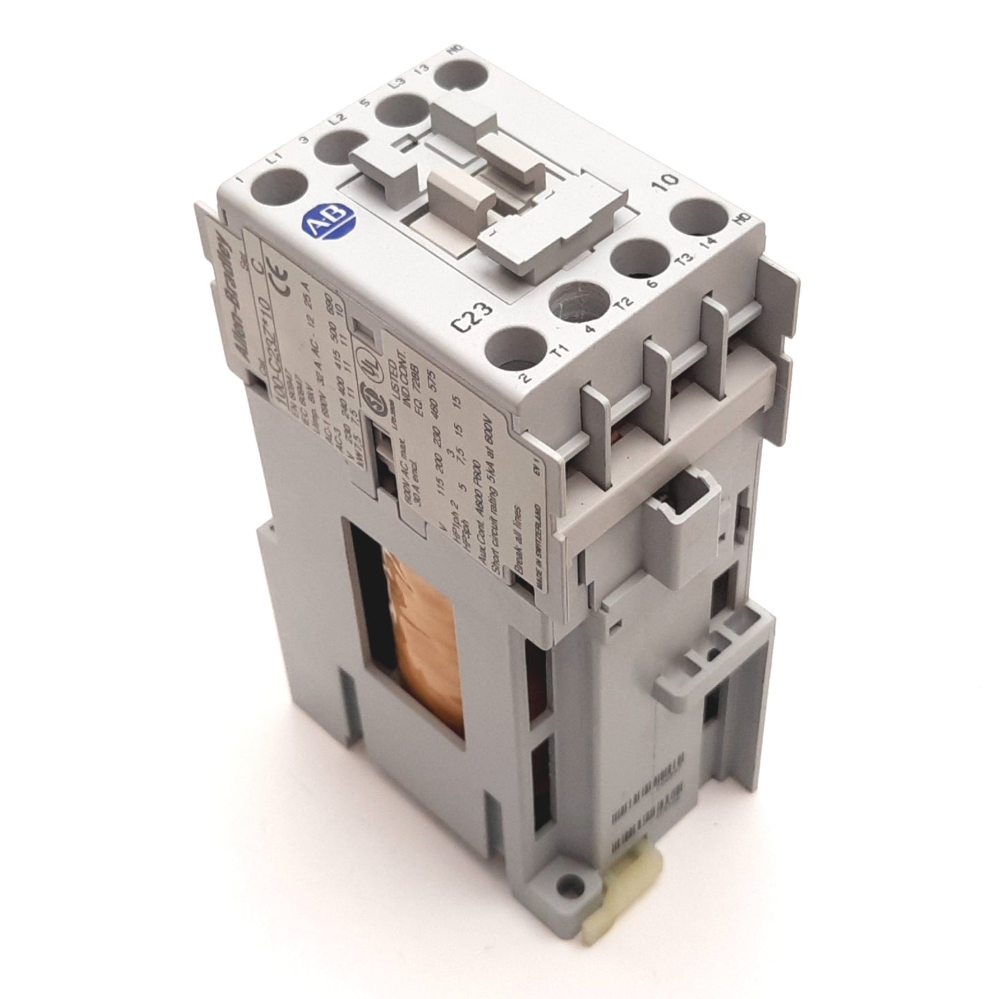 Used Allen Bradley 100-C23Z*10 Contactor, 3-Pole w/ N/O Aux, Coil: 24VDC, 30A 600VAC