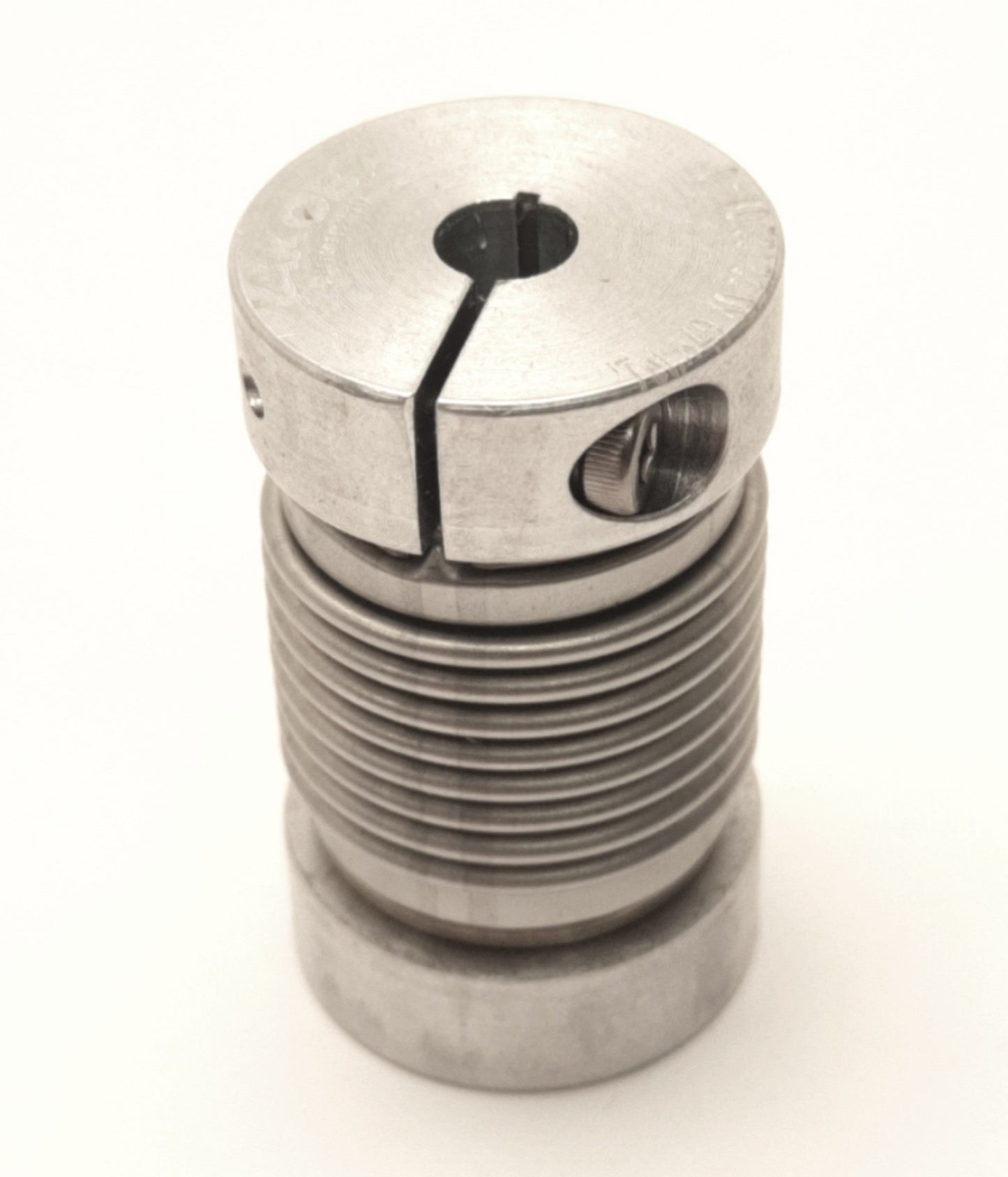 Used Jakob MKM 2 - 1/4" - 3/8" Metal Bellows Coupler 1/4" x 3/8" Bores, 43mm Length