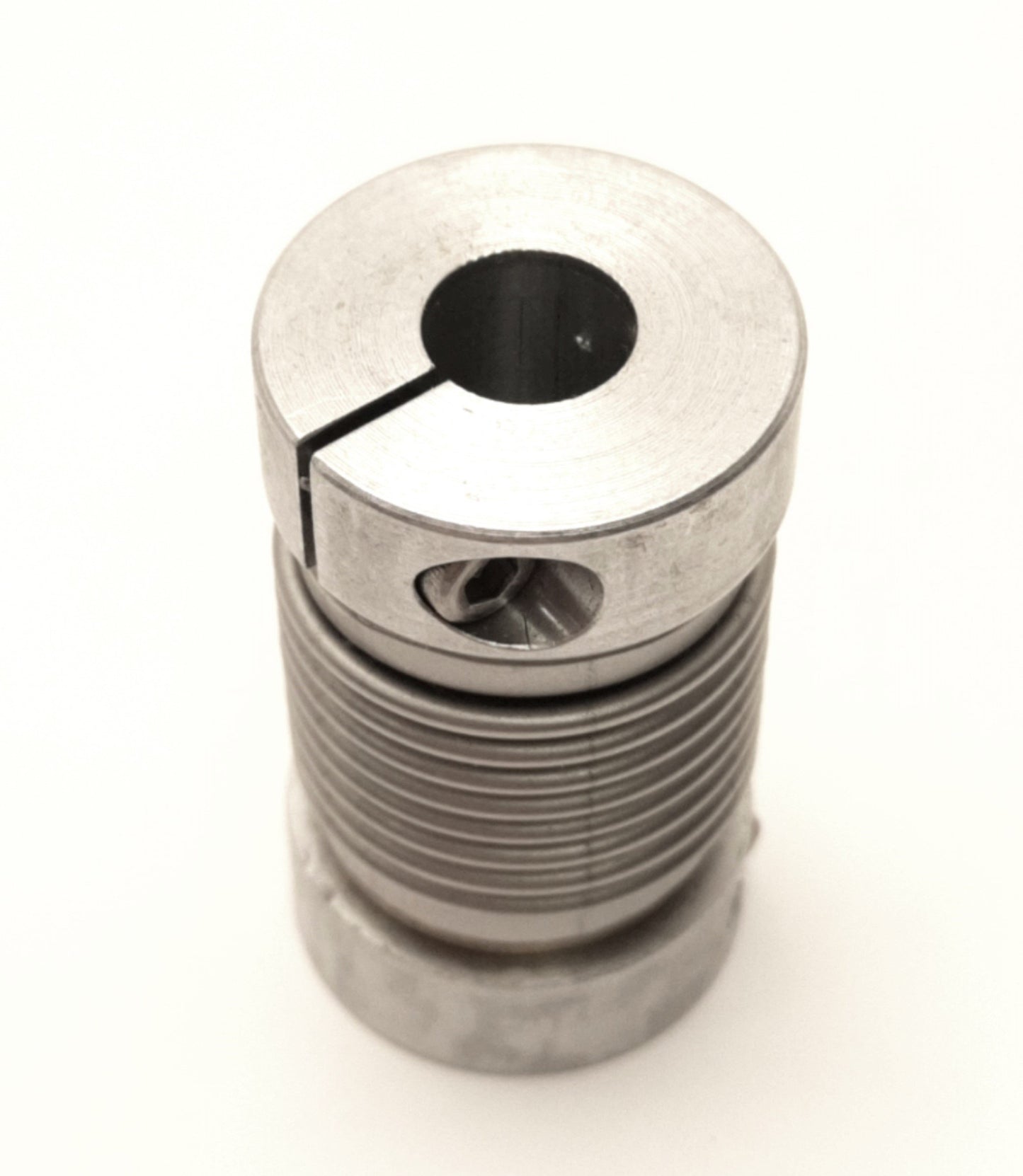 Used Jakob MKM 2 - 1/4" - 3/8" Metal Bellows Coupler 1/4" x 3/8" Bores, 43mm Length