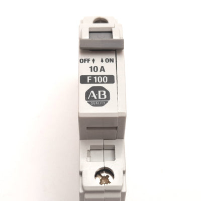 Used Allen Bradley 1492-CB1 F100 Circuit Breaker, 1-Pole, Rating: 10A 277VAC