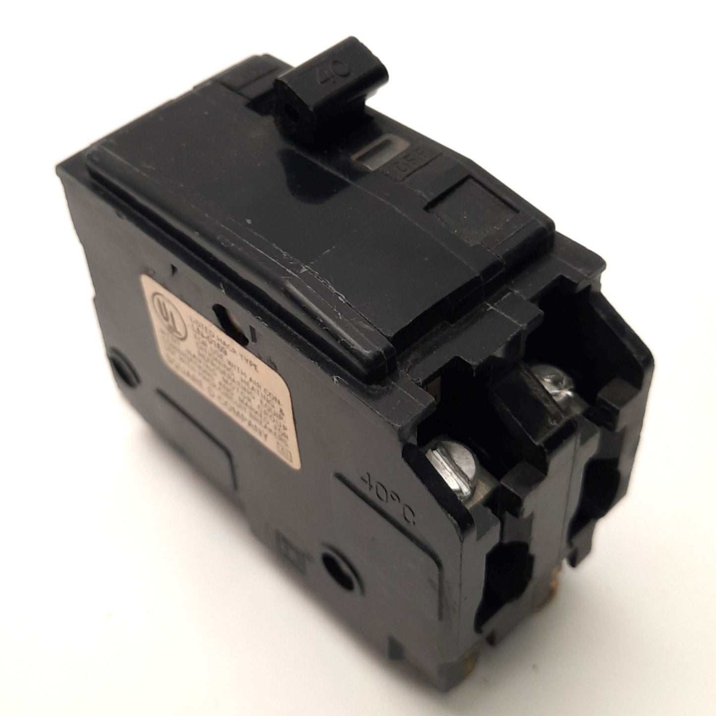 Used Schneider Electric QOB240 Square D Circuit Breaker 40A, 120/240v AC, 2 Poles