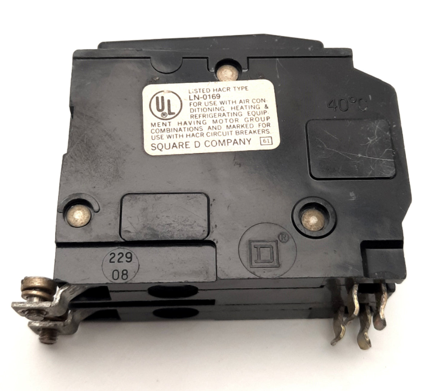 Used Schneider Electric QOB240 Square D Circuit Breaker 40A, 120/240v AC, 2 Poles