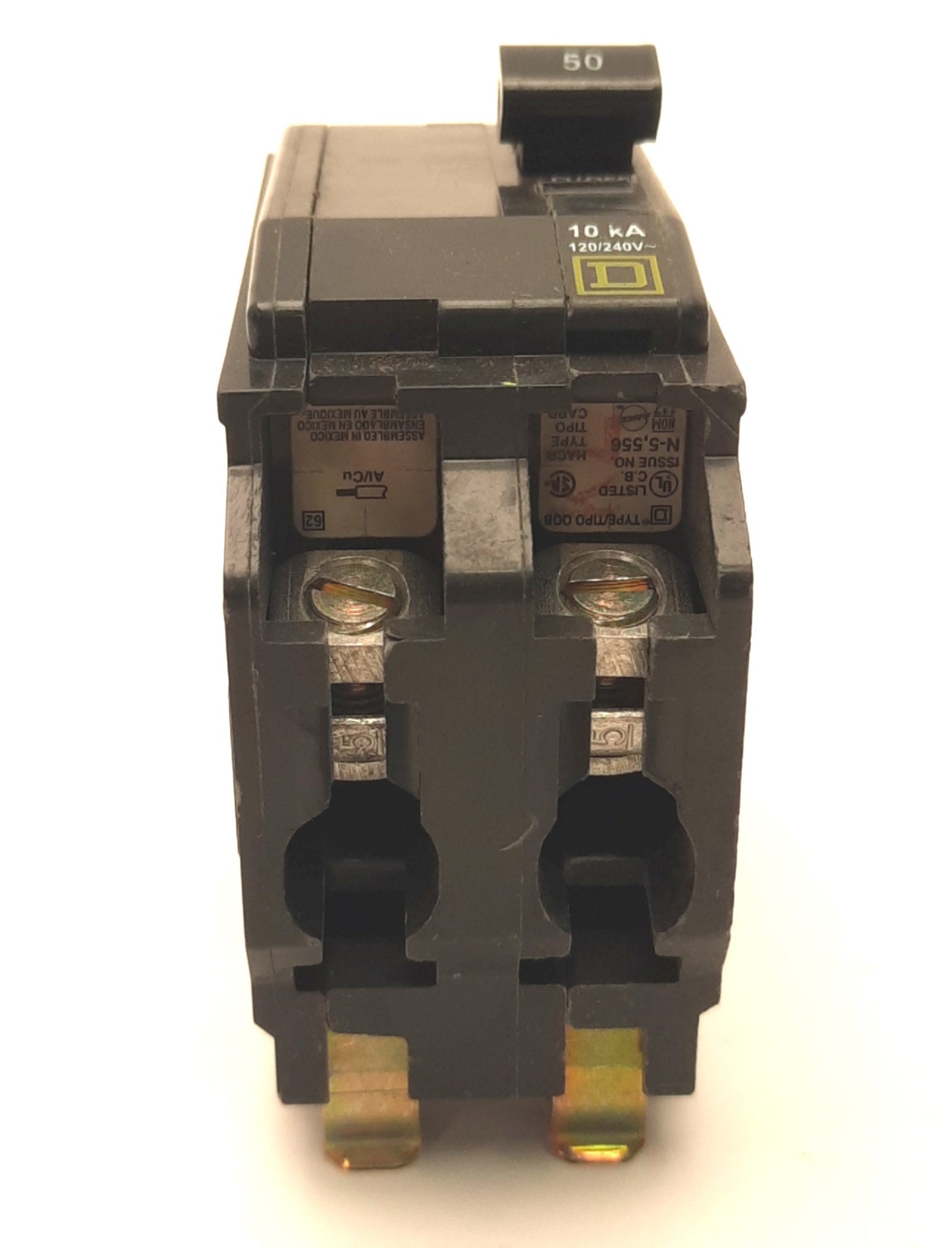 Used Schneider Electric QOB250 Square D Circuit Breaker 50A, 120/240v AC, 2 Poles