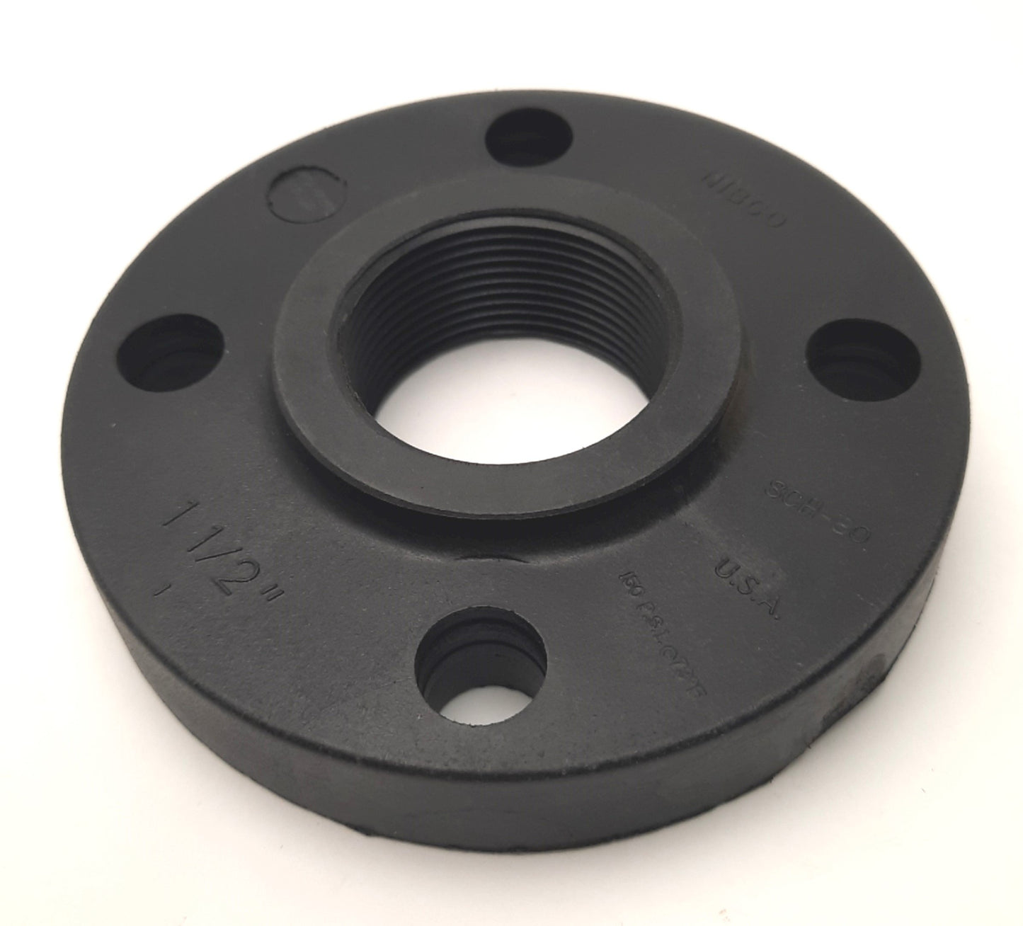 Used Chemtrol CC09600 Nibco Thread Flange Fitting, 1-1/2" NPT, Schedule 80