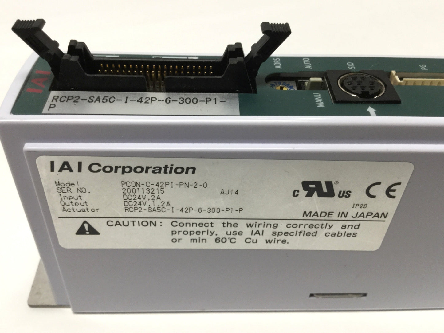 Used IAI PCON-C-42PI-PN-2-0 Motor Actuator Positioner Controller 24VDC 1.2A Out, PNP
