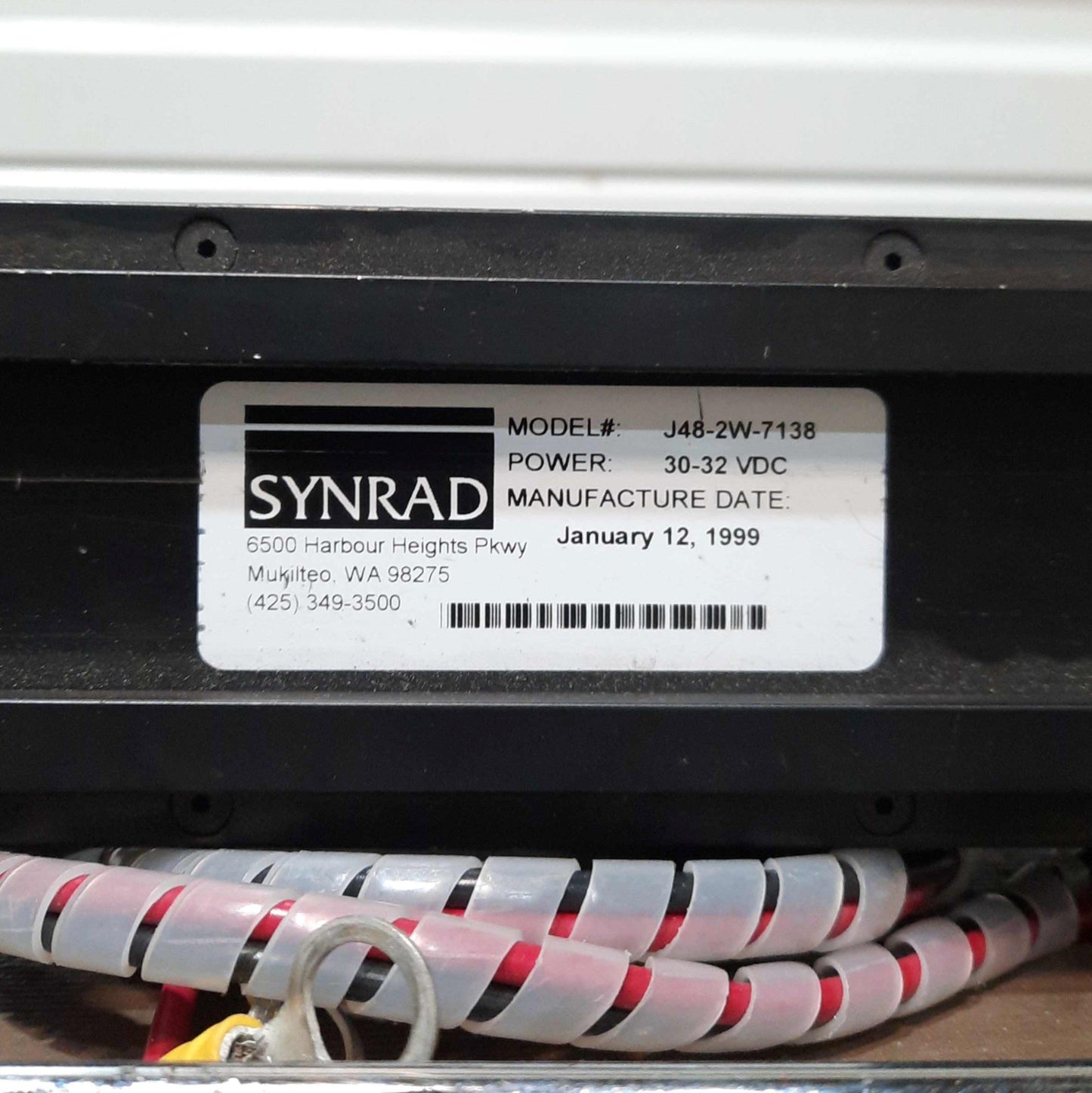Used Synrad J48-2W-7138 Carbon Dioxide Laser Head 25W 10.6µm 3.5mm Beam 30VDC 14A