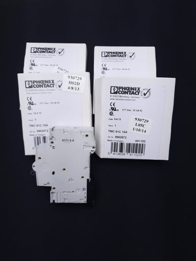 New Lot of 4 Phoenix Contact 0902072 Circuit Breaker 277VAC 415VAC 10A 1 Pole DIN
