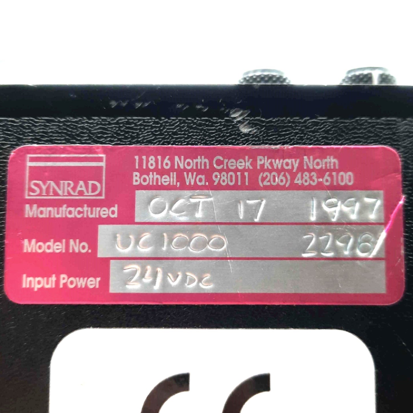 Used Synrad UC-1000 Universal Laser Controller, 5kHz 0-190us PWM, 24VDC