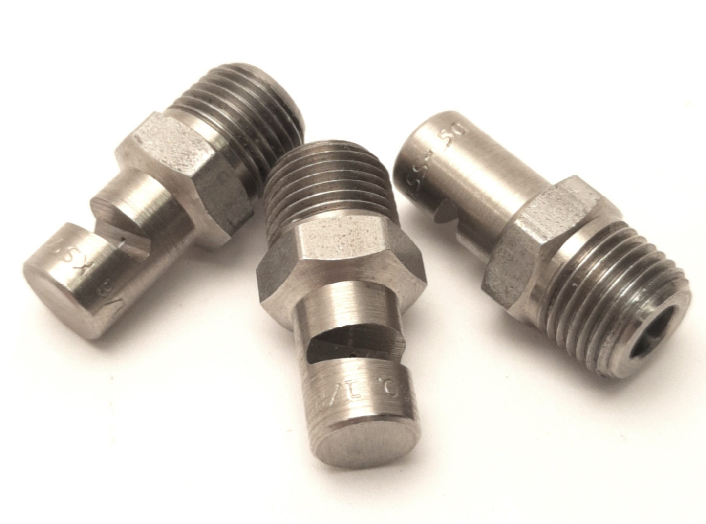 Used Lot of 3 Spraying Systems Co. 1/8KSS.50 Flat Spray Tip Nozzle, 130°, 1/8" Size