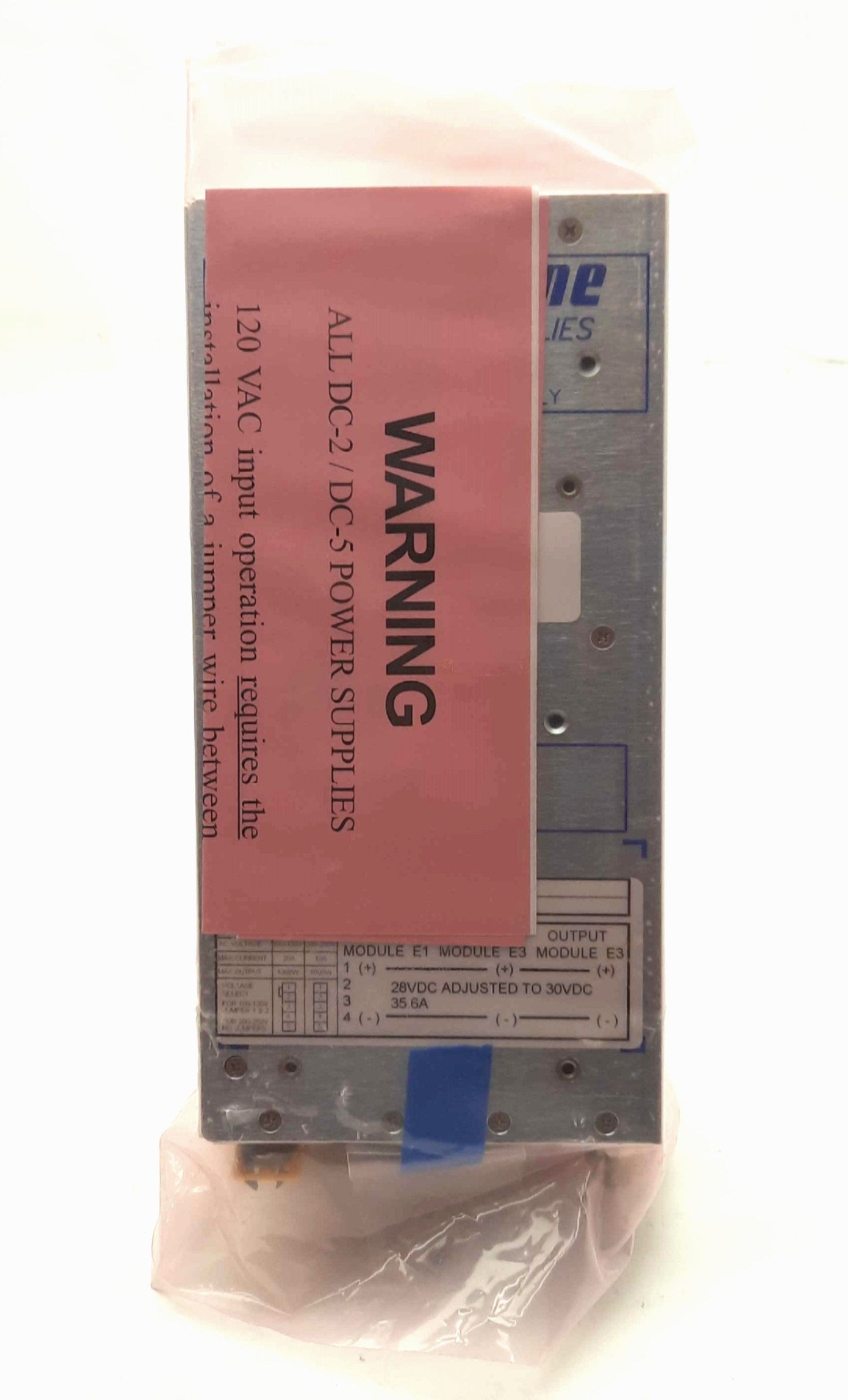 New Synrad DC-5 LASER Power Supply, Out: 30VDC 33A In: 120/240VAC 20A 50/60Hz