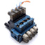 Used MAC 45A-MAJ-DDAJ-2KE Solenoid Valve x4 With Manifold, Rating: 24VDC 5.4 Watts