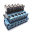 Used MAC 45A-MAJ-DDAJ-2KE Solenoid Valve x6 With Manifold, Rating: 24VDC 5.4 Watts