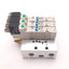 Used TPC DV1140 Solenoid Valves (x3) with Manifold, 24VDC Coil, 5-Port 2-Position