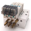 Used TPC DV1140 Solenoid Valves (x3) with Manifold, 24VDC Coil, 5-Port 2-Position