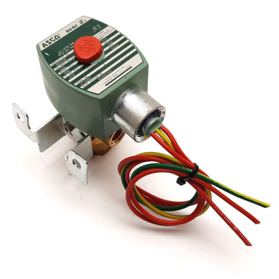 Used Asco 8320G180 Solenoid Valve, 3-Way N/C, Coil: 24VDC, Ports: 1/4" NPT