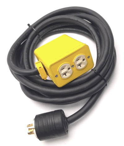 Used Woodhead 3000-10 Junction Box Wired to 20A Twist Lock 19' Water Resistant Cable