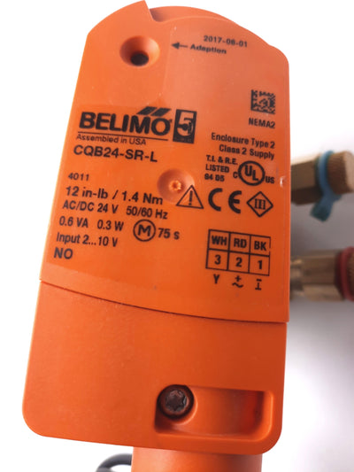 New Belimo CQB24-SR-L Valve Actuator Non Fail Safe 24VDC/VAC 0.3W 12in-lb NO NEMA 2