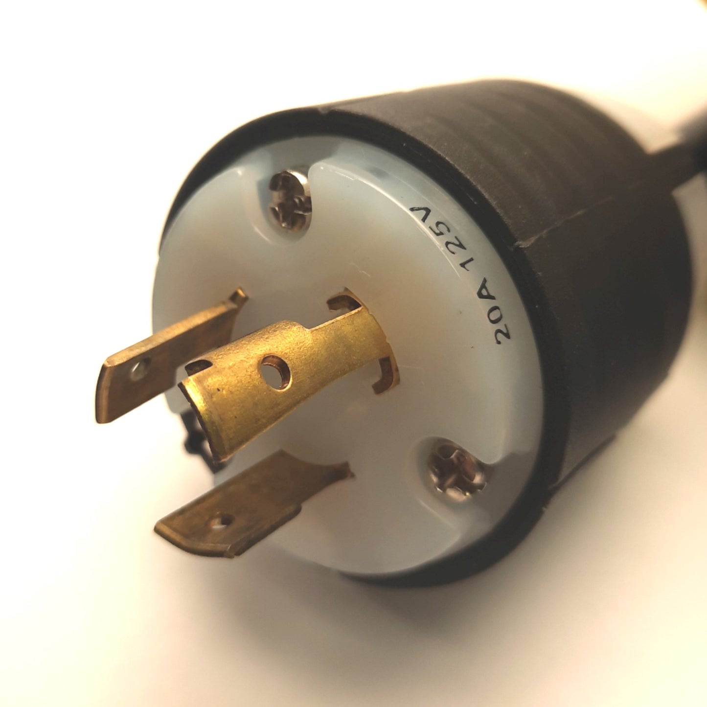 Used Woodhead 3000-10 Junction Box Wired to 20A Twist Lock, 11.5' H2O Resistant Cable