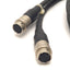 Used Omron 10330-01367 Two-Camera Breakout Cable, Hi-Rose (x2) to D-Sub, 10Ft Length