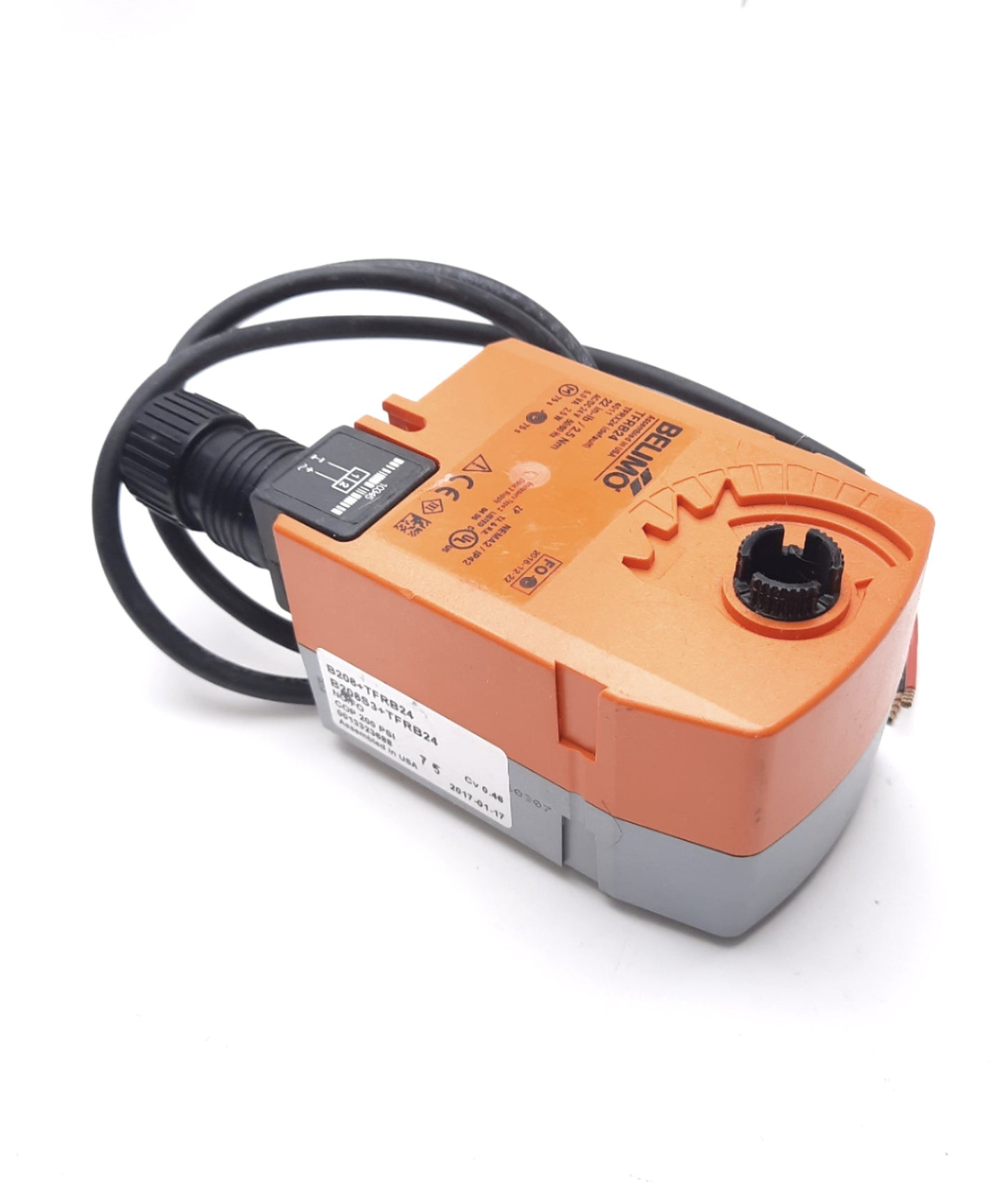 Used Belimo TFRB24 Valve Actuator Spring Return 24VAC/VDC 1.3W, 22in-lb, IP42 NEMA 2