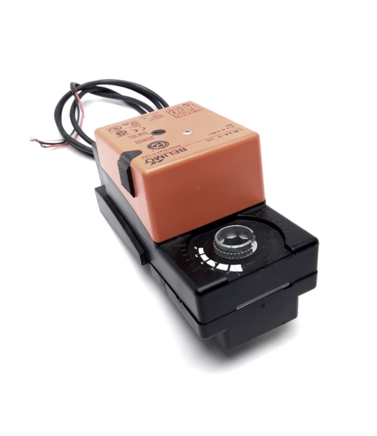 Used Belimo LR24-3 Non Spring Damper Actuator 42VAC/VDC 1W 35 in-lb NEMA 2