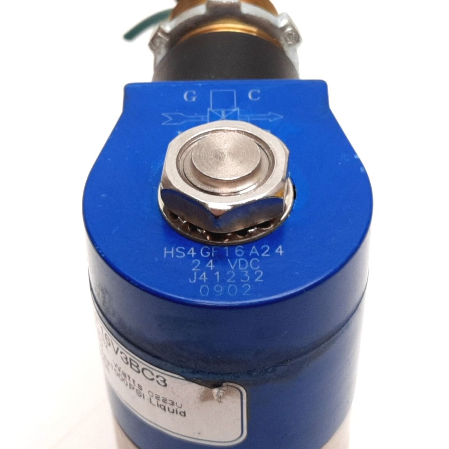 Used GC Valves S301GF16V3BC3 Solenoid Valve, 2-Position 2-Port, Coil: 24VDC, 1/4" NPT