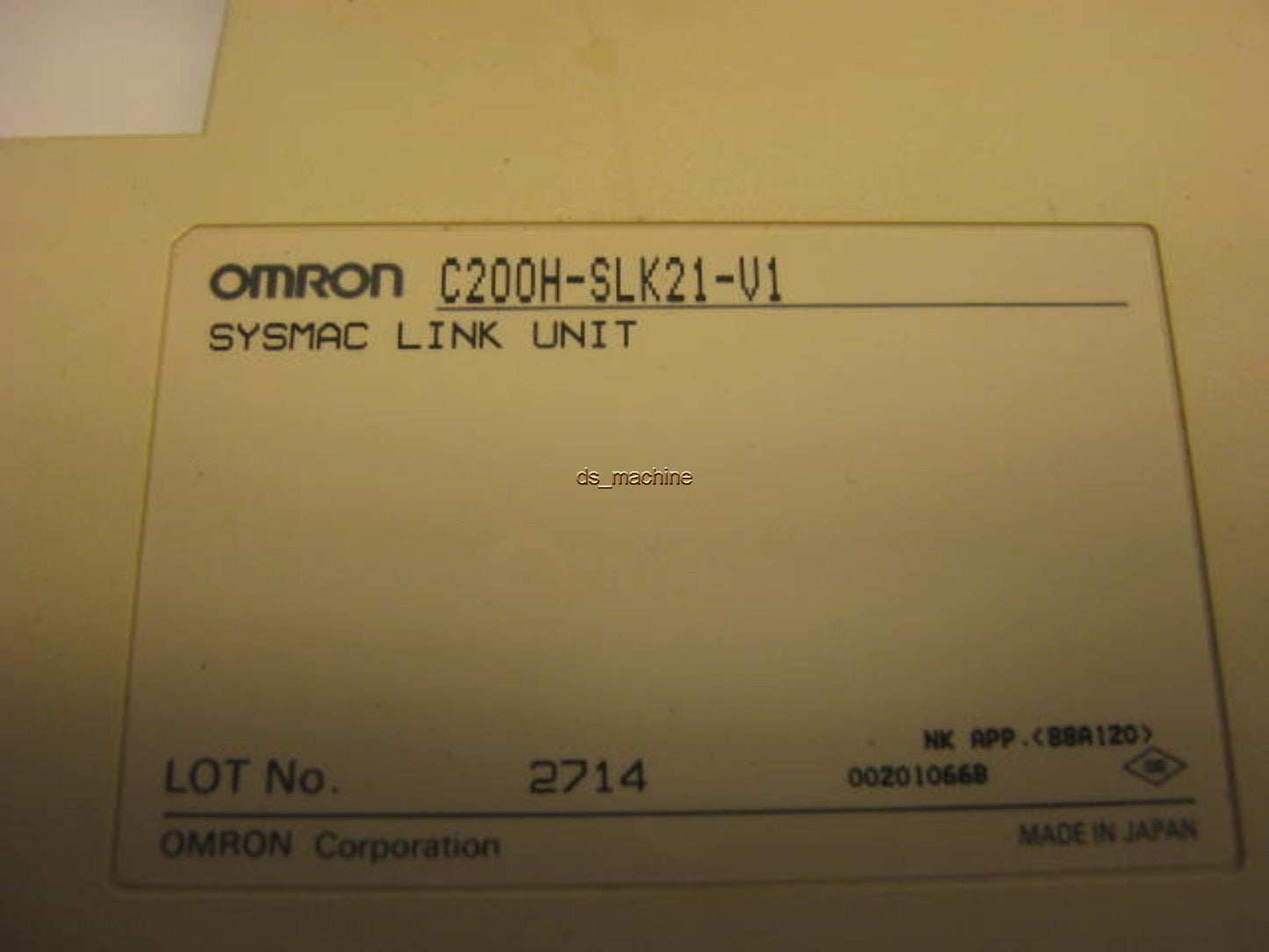 Used Omron C200H-SLK21-V1 Sysmac Link Unit w/C200H-CE001 Connector
