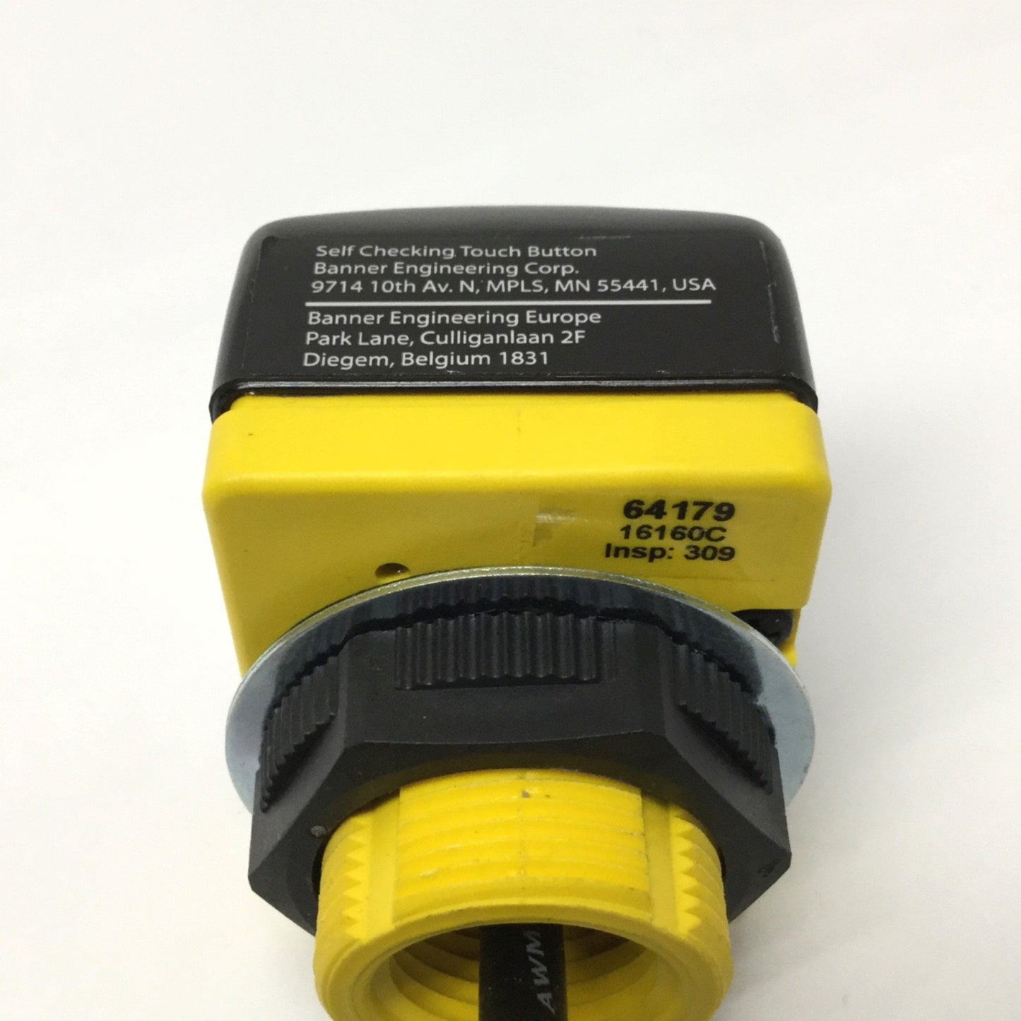 Used Banner STBVP6 Self-Checking Optical Touch Button Switch, 10-30VDC, 4-Wire, PNP