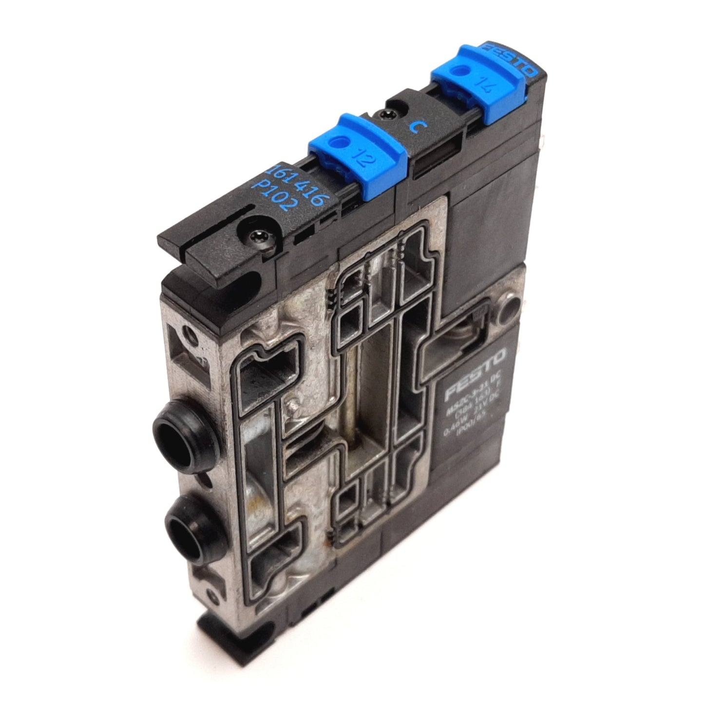 Used Festo CPV10-M1H-2X3-GLS-M7 161416 Solenoid Valve, 2x 2-Position 3-Port, 24VDC