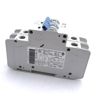 Used Allen Bradley 1489-A2C005 Circuit Breaker 480/277VAC 96VDC 0.5 Amp 2 Pole
