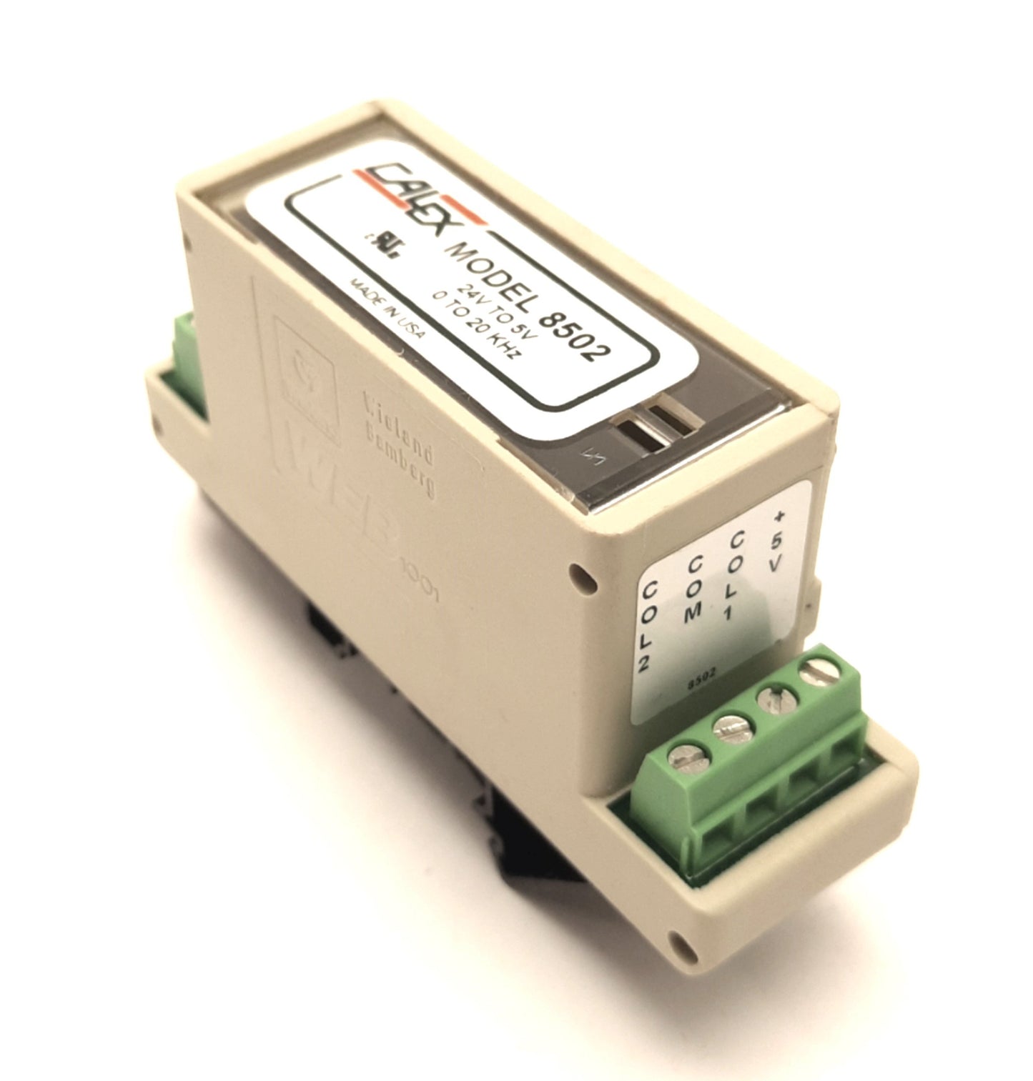 Used Calex 8502 Two Channel Converter, Input 24VDC, 0-20KHz Din Rail Mount